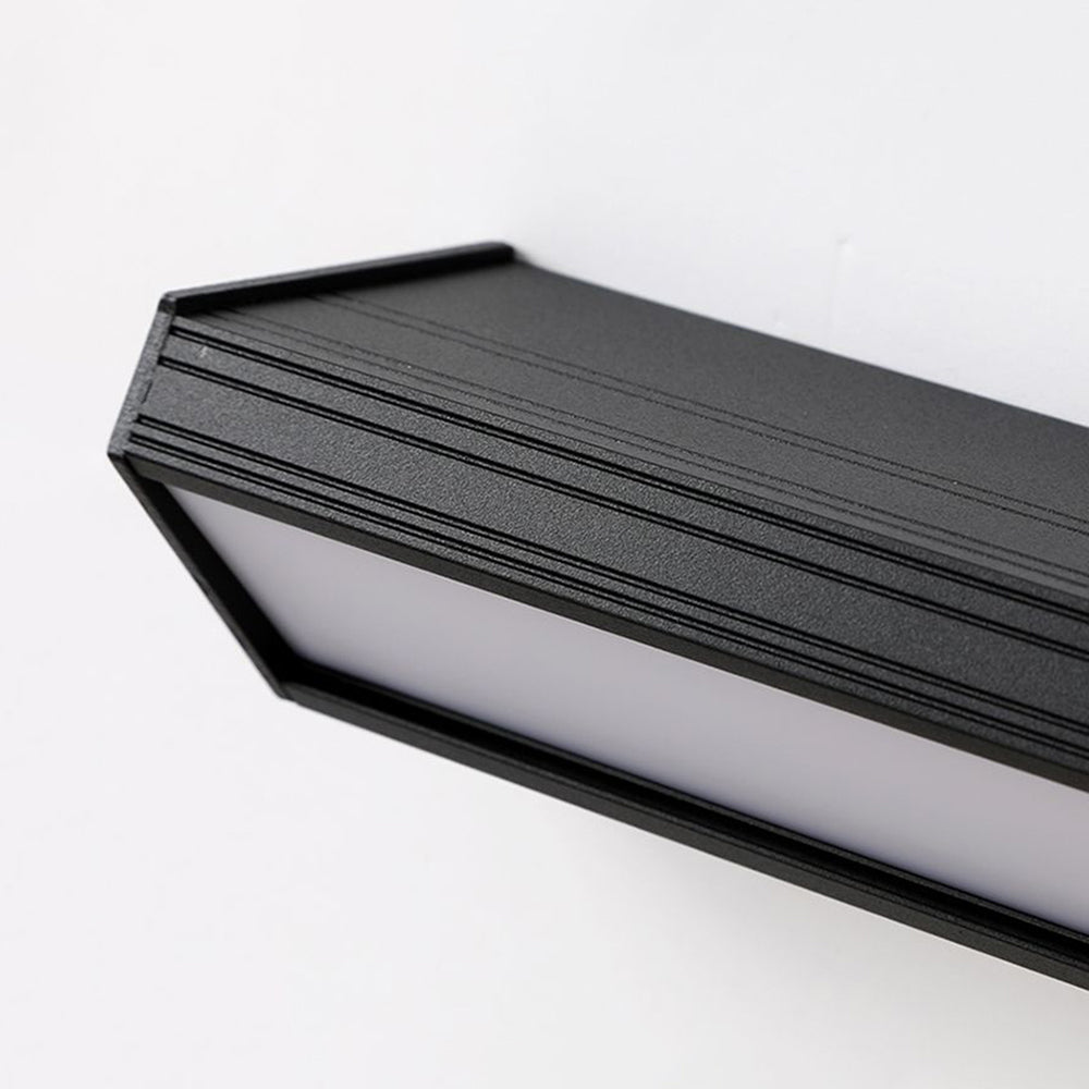 Ray Minimalista Rectángular Metal/Acrílico Aplique de Pared Negro/Blanco
