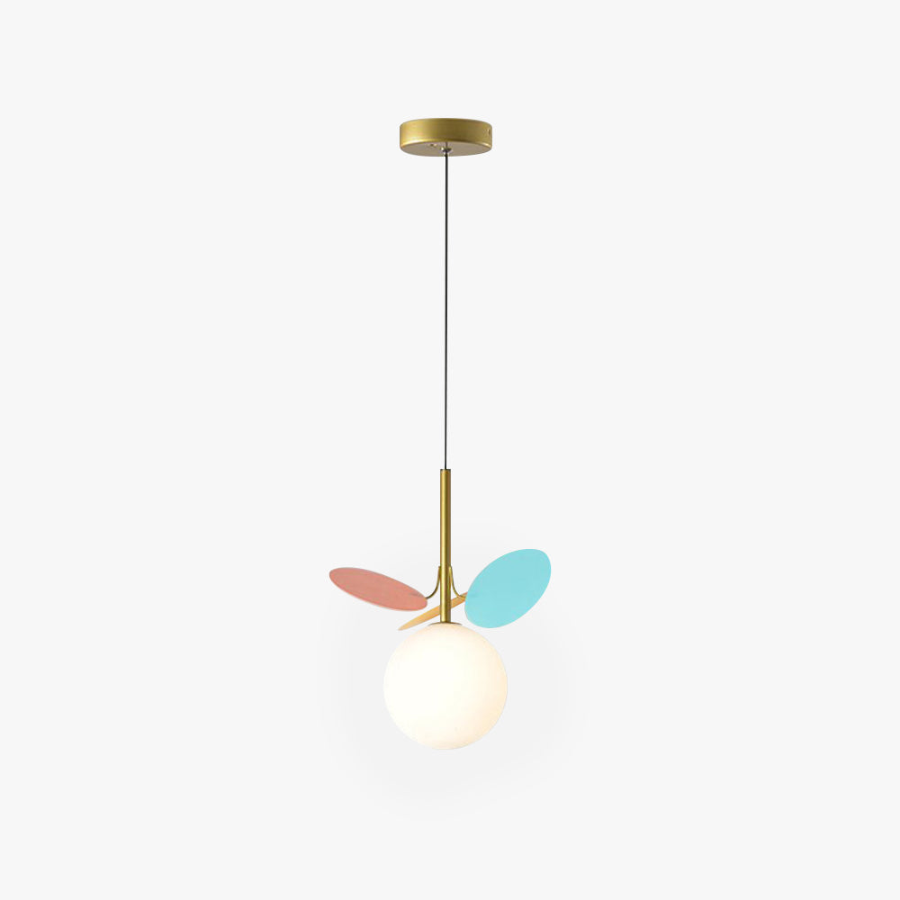 Arisha Moderna Minimalista Diseño de Bola Metal/Vidrio Lámpara Colgante Blanco