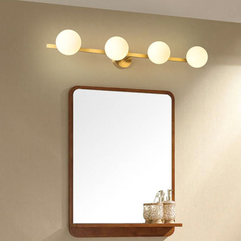 Valentina Natural Redondo Metal/Vidrio LED Aplique de Pared Dorado