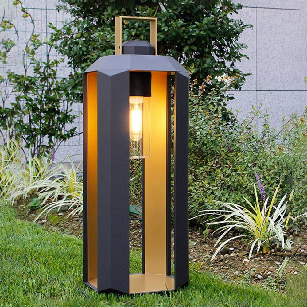Ray Moderna Rectangular Metal Vidrio Lámpara Exterior