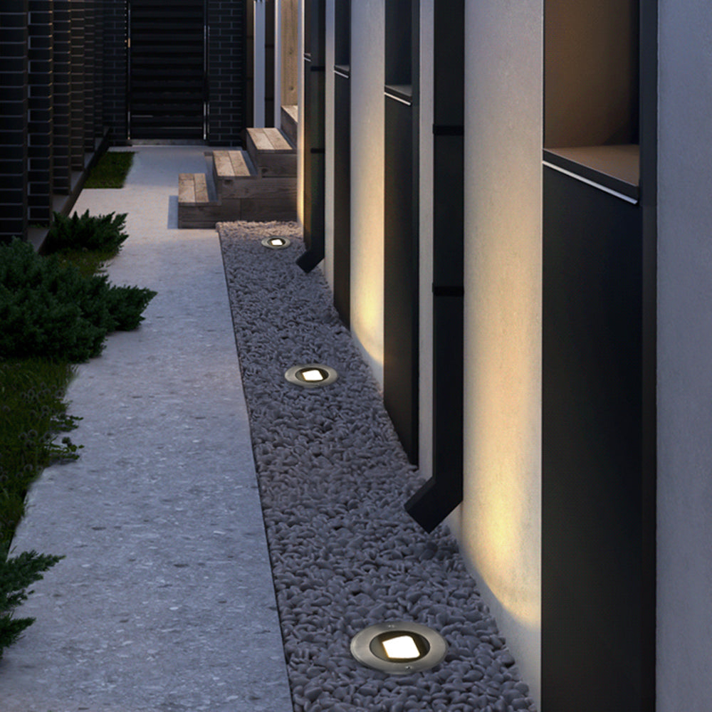 Ray Moderna Cilíndrica Metal Lámpara Exterior Jardín