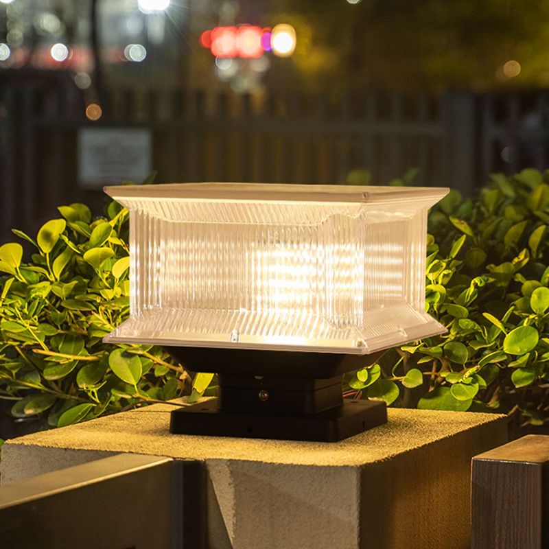Ray Moderno Lámpara Exterior LED Cuboide Metal Patio