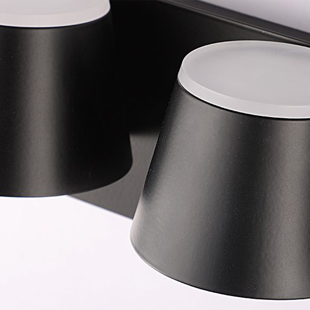 Arisha Moderno Cilíndrico Metal Aplique de Pared Para Espejo Negro