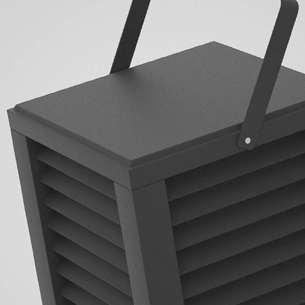 Ray Retro Lámpara de Pie Exterior Cuboide Metal Patio