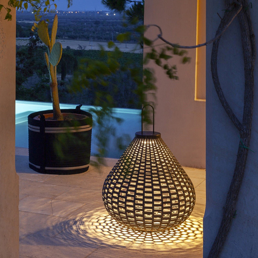 Ray Retro Lámpara de Pie Exterior Farol Metal Patio