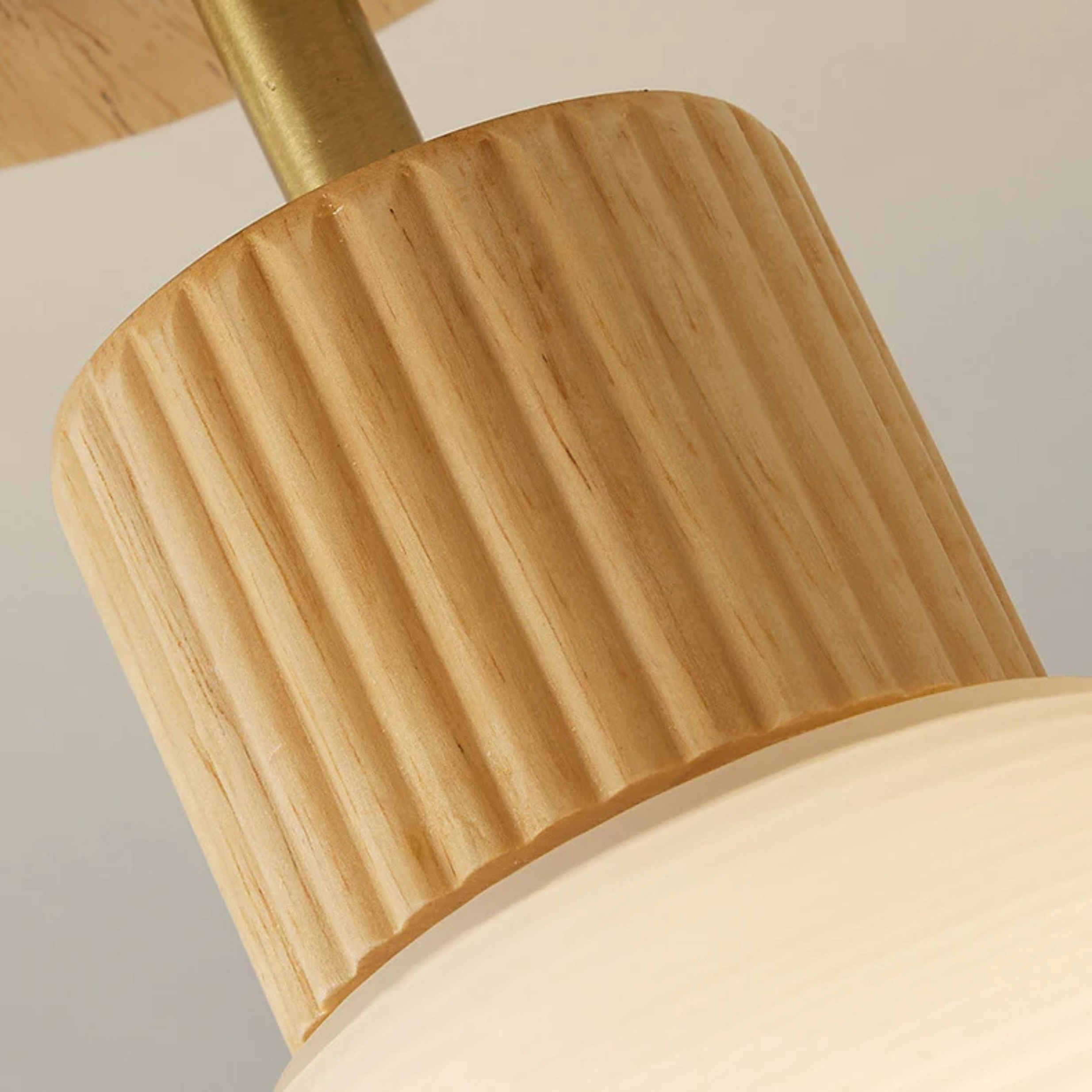 Arisha Minimalista Plafón Madera/Nuez Madera/Vidrio Pasillo