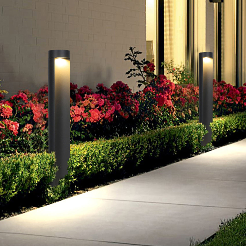 Ray Moderno Lámpara De Pie Exterior Cilíndrica Metal Patio