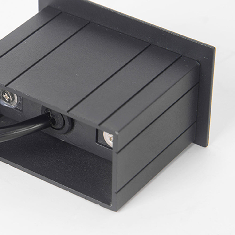 Ray Moderna Rectangular Metal Acrílico Lámpara Exterior
