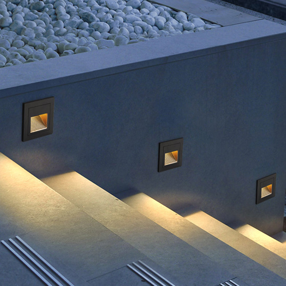 Ray Moderno Cuadrado Metal Aplique Exterior Patio Jardín