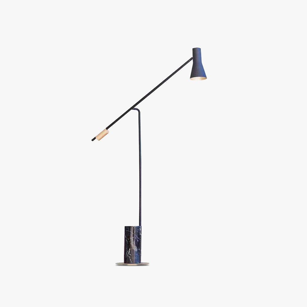Mira Moderna Minimalista Mármol/Metal Lámpara de Pie Negra