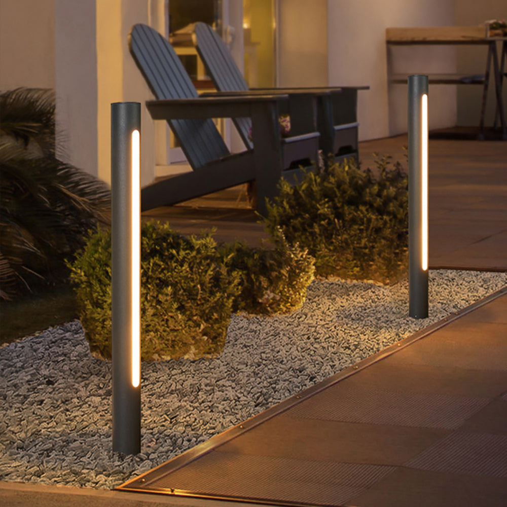 Ray Moderno Lámpara De Pie Exterior Cilíndrica Metal Patio
