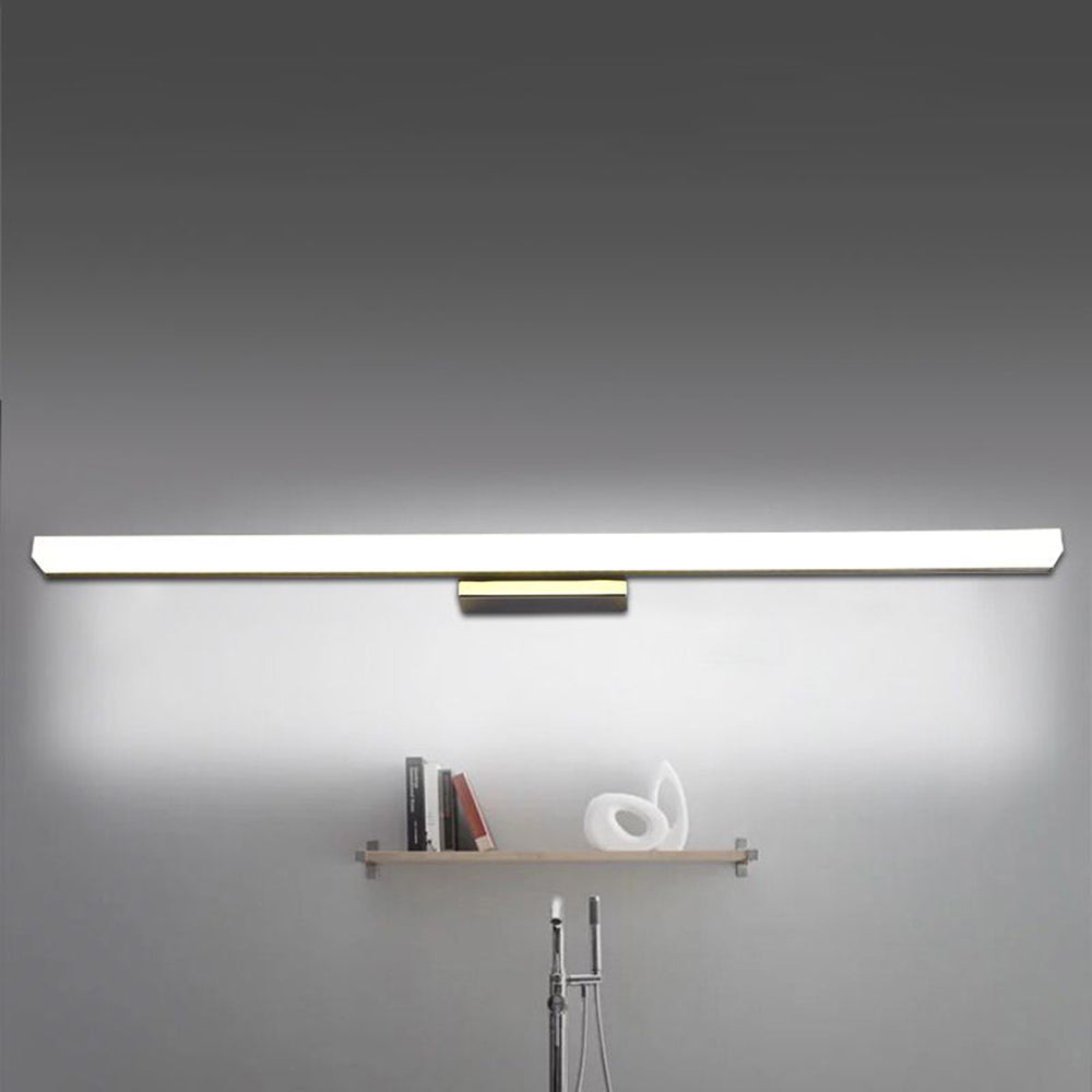 Arisha Moderno Mininalista Lineal Metal Aplique de Pared Negro/Cromo