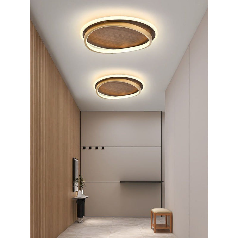 Arisha Moderno Redondo Atenuable Plafón Gold Metal Acrílico Dormitorio