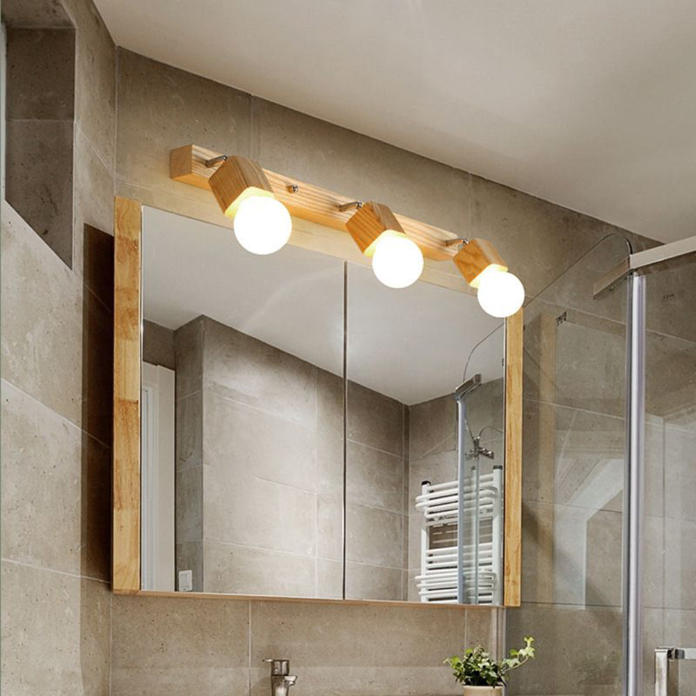 Arisha Natural Cuadrado Metal/Madera LED Aplique de Pared Madera