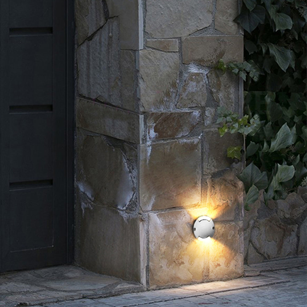 Ray Moderno Cilíndrico Metal Vidrio Lámpara Exterior Patio