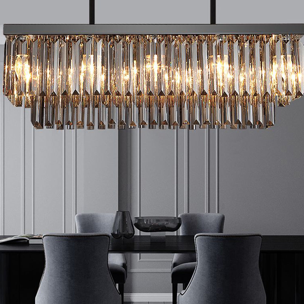 Kristy Moderna Diseño Metal/Vidrio LED Lámpara Colgante Gris