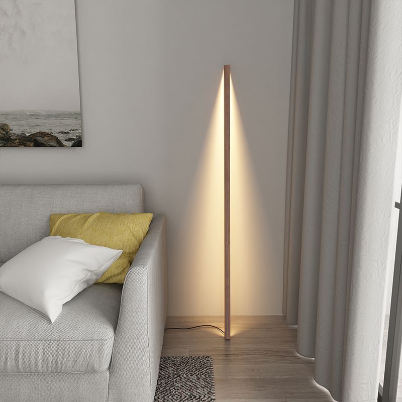 Muto Lámpara de Pie Minimalista Lineal Madera 2 Colores