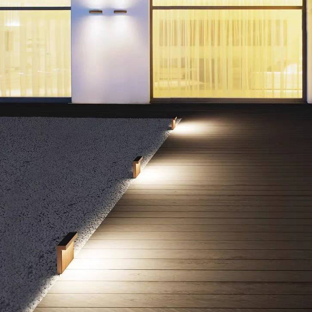 Ray Moderno Rectangular Cuadrado Metal Lámpara Exterior