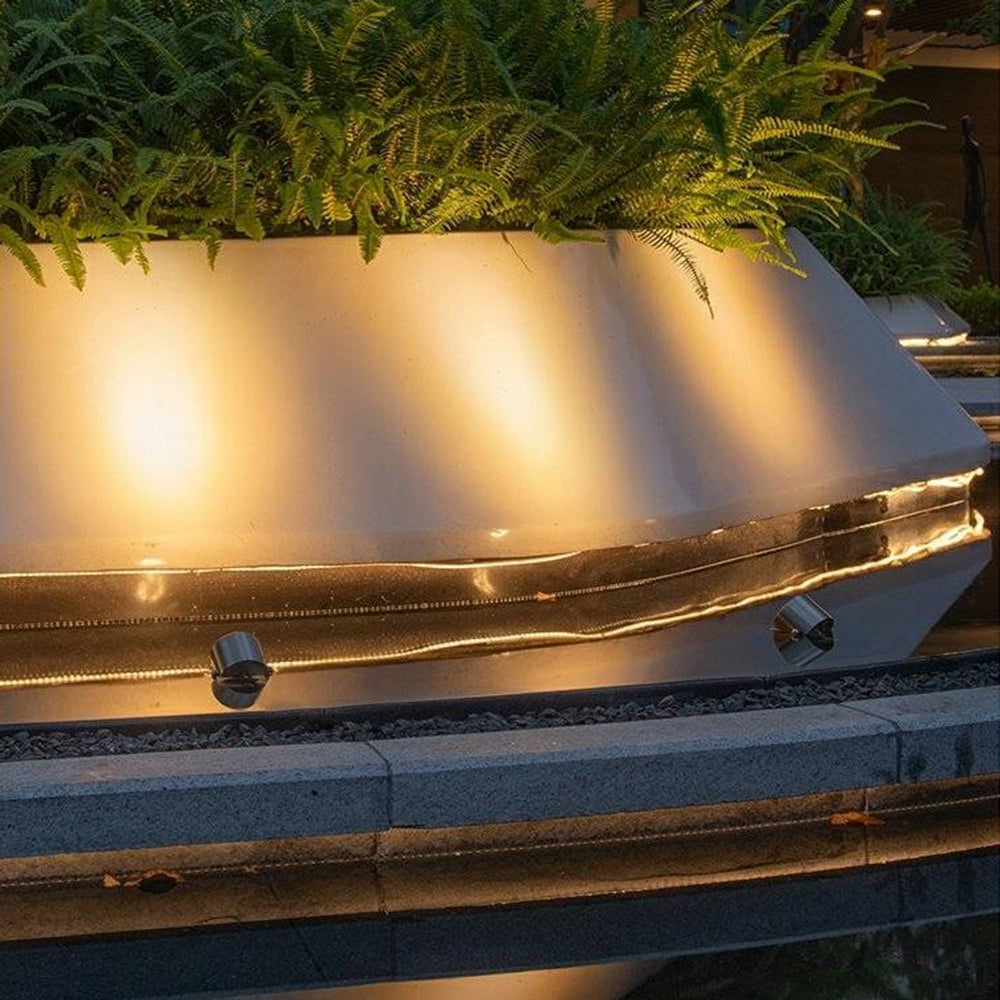 Ray Moderna Cilíndrica Metal Foco Lámpara Exterior Patio