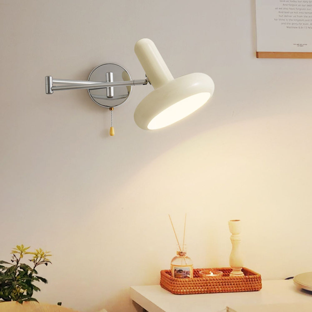 Arisha Nórdico Bauhaus Plegable Metal LED Aplique de Pared Blanco