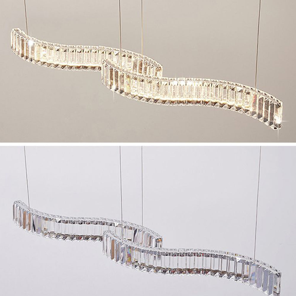 Kristy Moderna Diseña Cristal/Metal Lámpara Colgante Ora/Plata