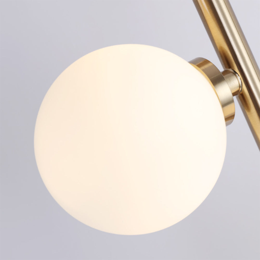 Mira Moderna Lineal Metal/Vidrio Lámpara de Pie Dorado