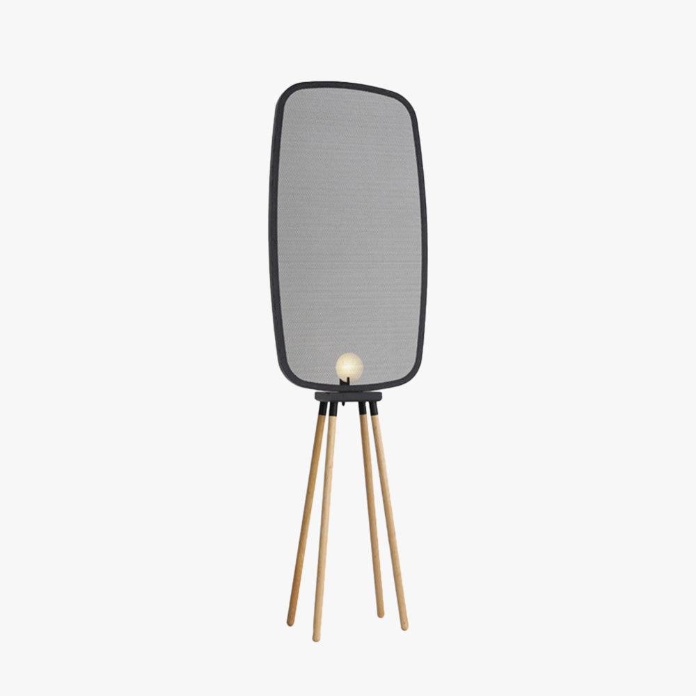 Mira Lámpara de Pie Metal/Madera Moderna Diseño Negra