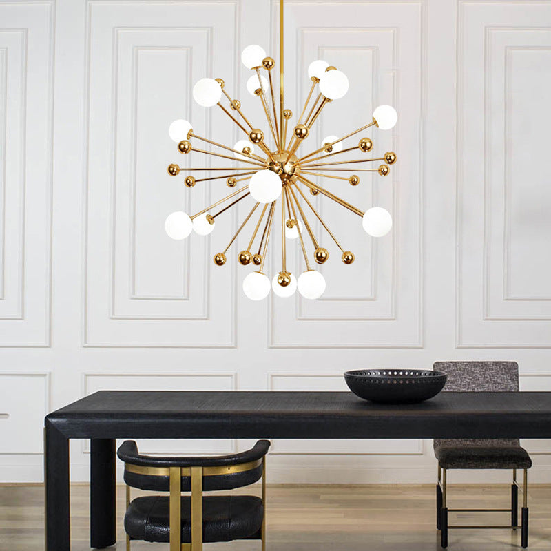 Silva Moderno LED Lámparas de araña Oro Vidrio Salón/Comedor/Dormitorio