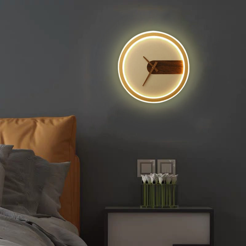 Arisha Moderno Diseño Reloj Metal/Silicio Aplique de Pared Blanco/Negro/Dorado