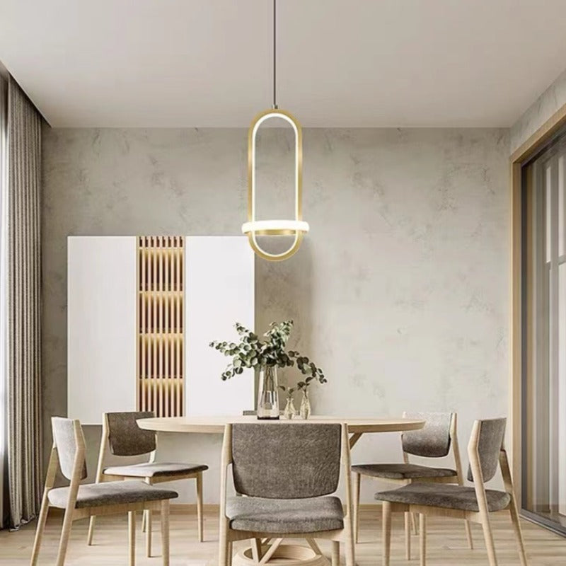 Arisha Moderna Minimalista Metal Lámparas Colgante Negra/Ora