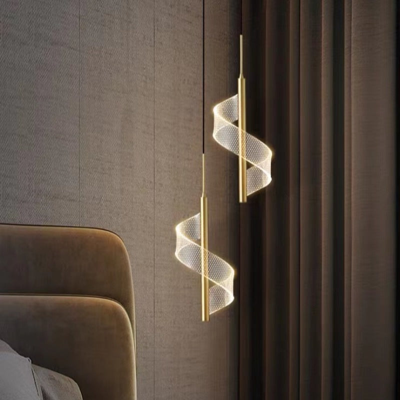 Arisha Nordica Lineal Metal/Acrílico Lámpara Colgante Oro