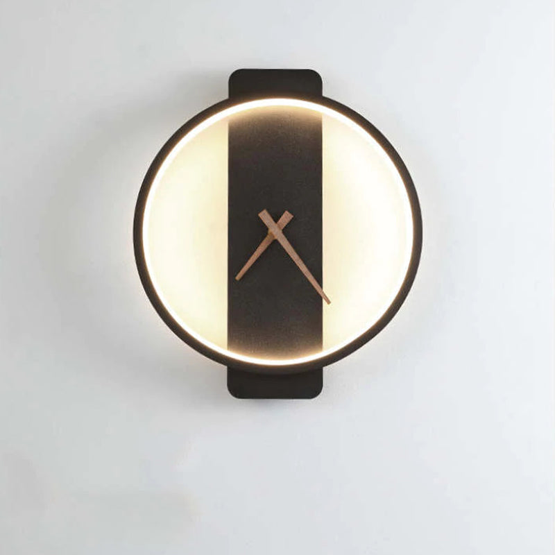 Nordic Decorativo Reloj Metal Aplique de Pared Dorado/Negro