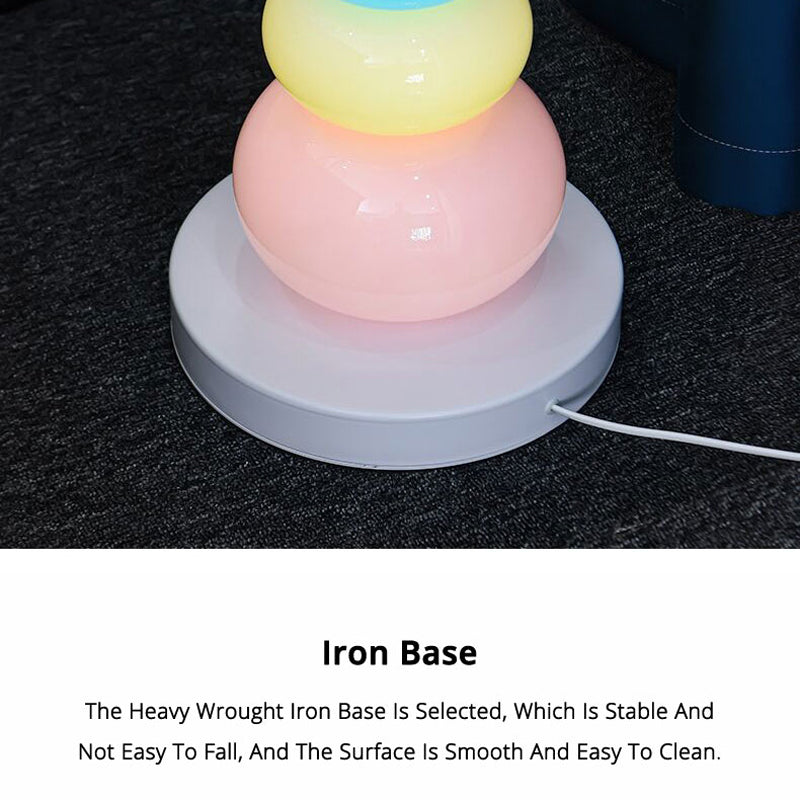 Macaron Moderna Geométrica Metal/Vidrio Lámpara de Mesa/Pie