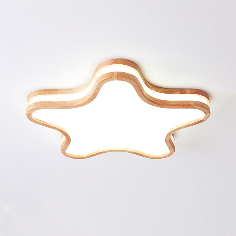 Arisha Moderno Geométrico Madera/Acrílico Lámpara de Techo Marrón