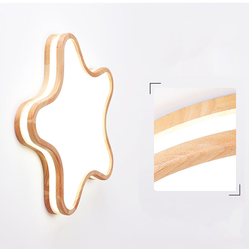 Arisha Moderno Geométrico Madera/Acrílico Lámpara de Techo Marrón