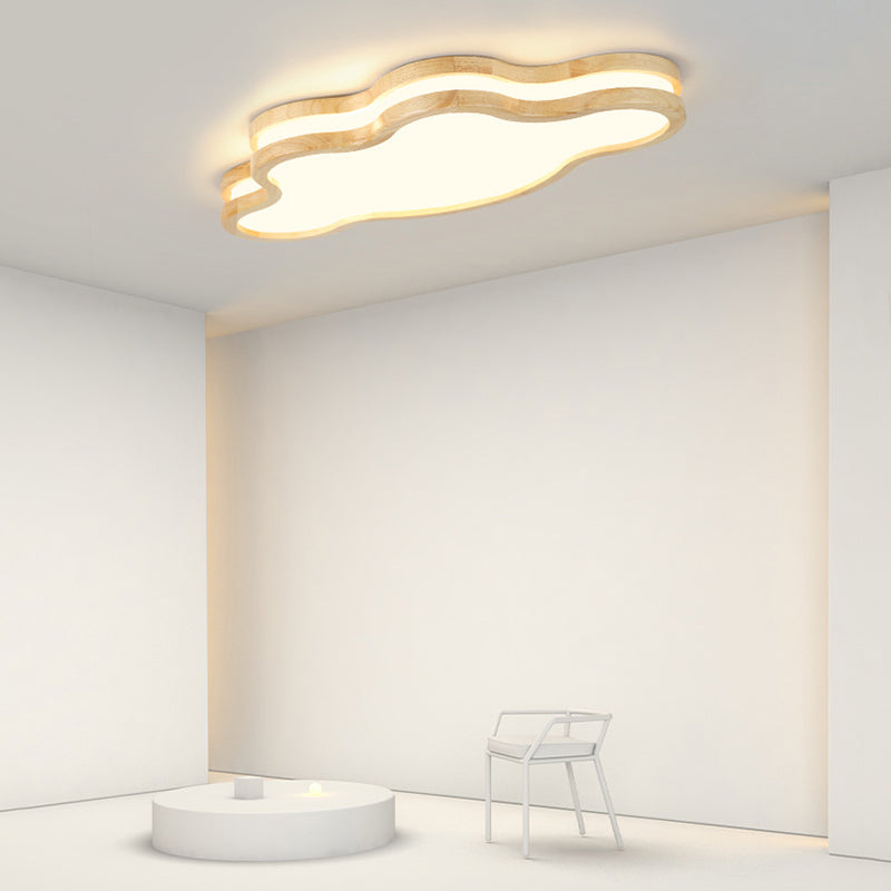 Arisha Moderno Geométrico Madera/Acrílico Lámpara de Techo Marrón