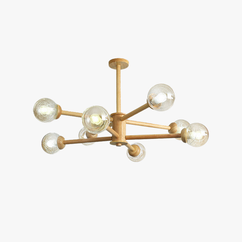 Muto Diseño Geométrica Lámpara de Techo Madera