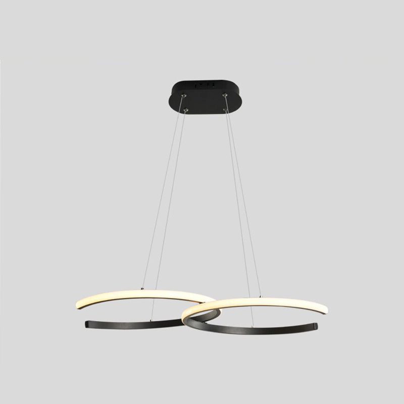 Arisha Moderna Geométrica Metal/Silicona Lámpara Colgante Negra/Ora