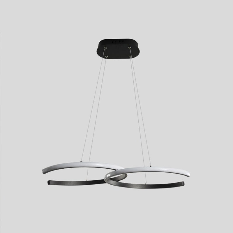 Arisha Moderna Geométrica Metal/Silicona Lámpara Colgante Negra/Ora