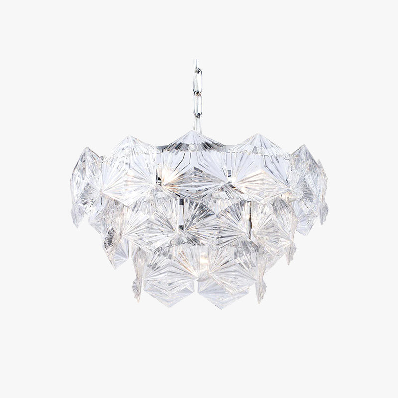 Kristy Candelabro Lámpara Colgante Metal/Cristal Clara