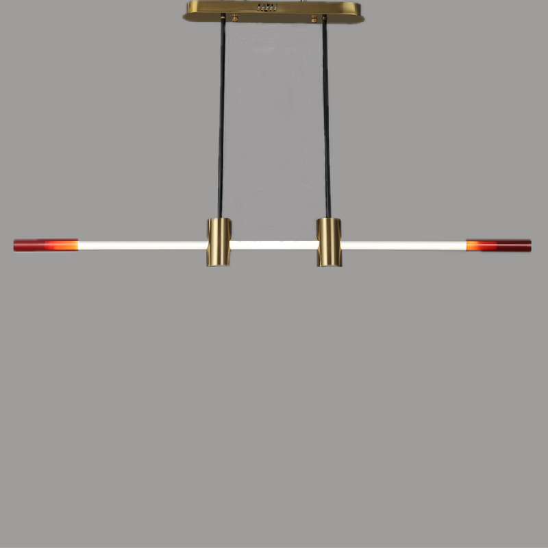 Arisha Moderna Minimalista Metal/Acrílico Lineal Lámpara Colgante Dorada
