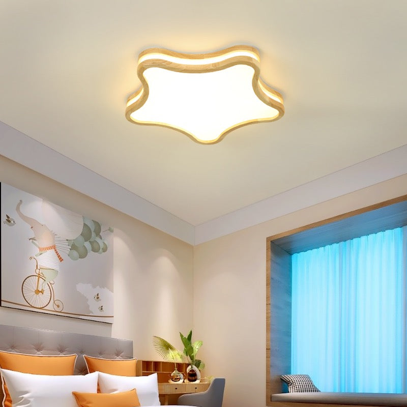 Arisha Moderno Geométrico Madera/Acrílico Lámpara de Techo Marrón