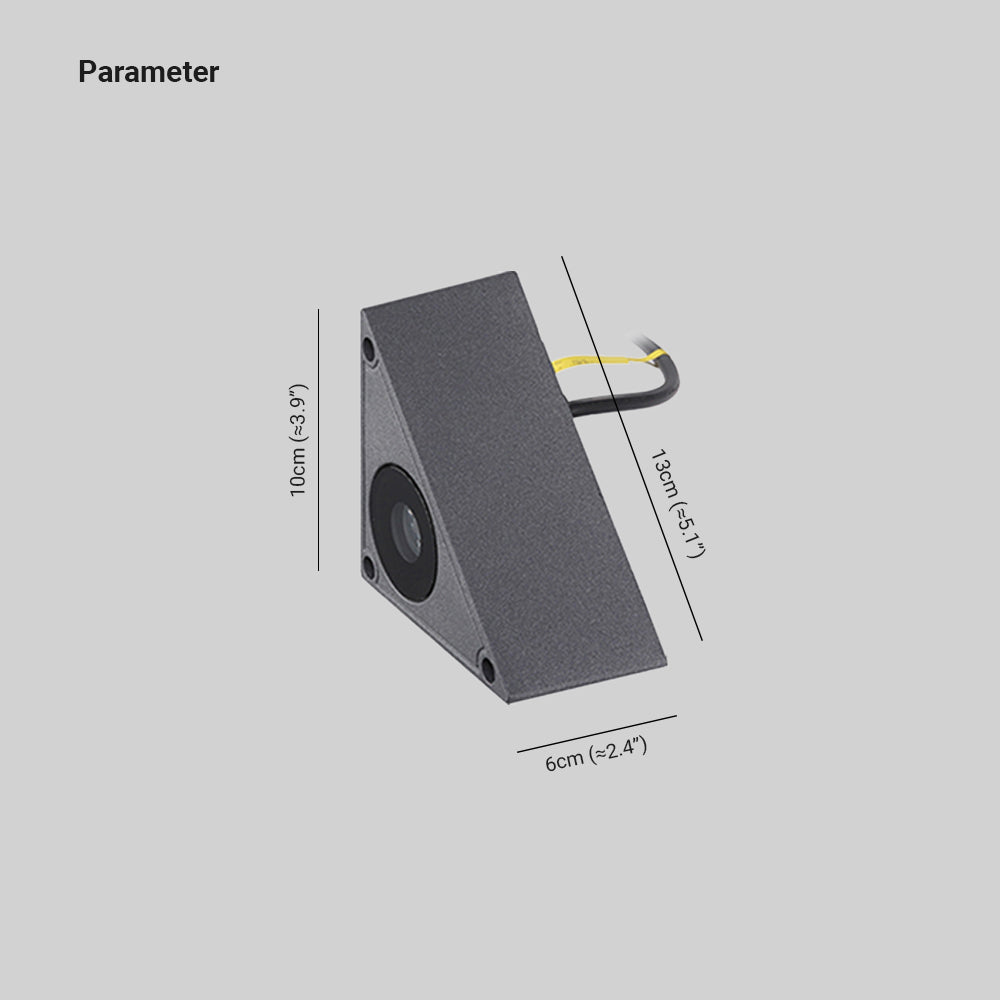 Ray Moderna Triangular LED Metal Acrílico Lámpara Exterior