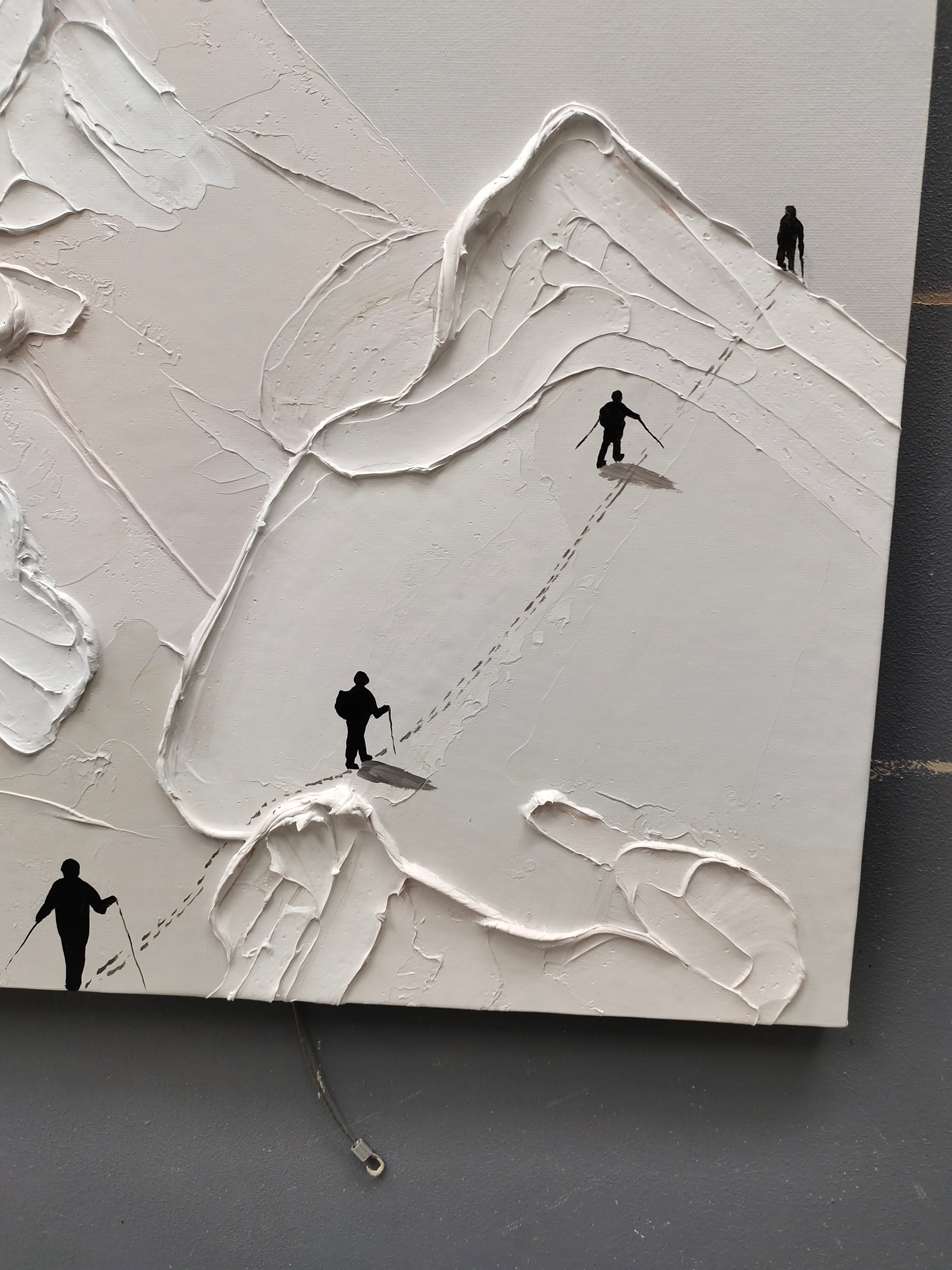 Skier Mural con Textura de Yeso - Letslighting