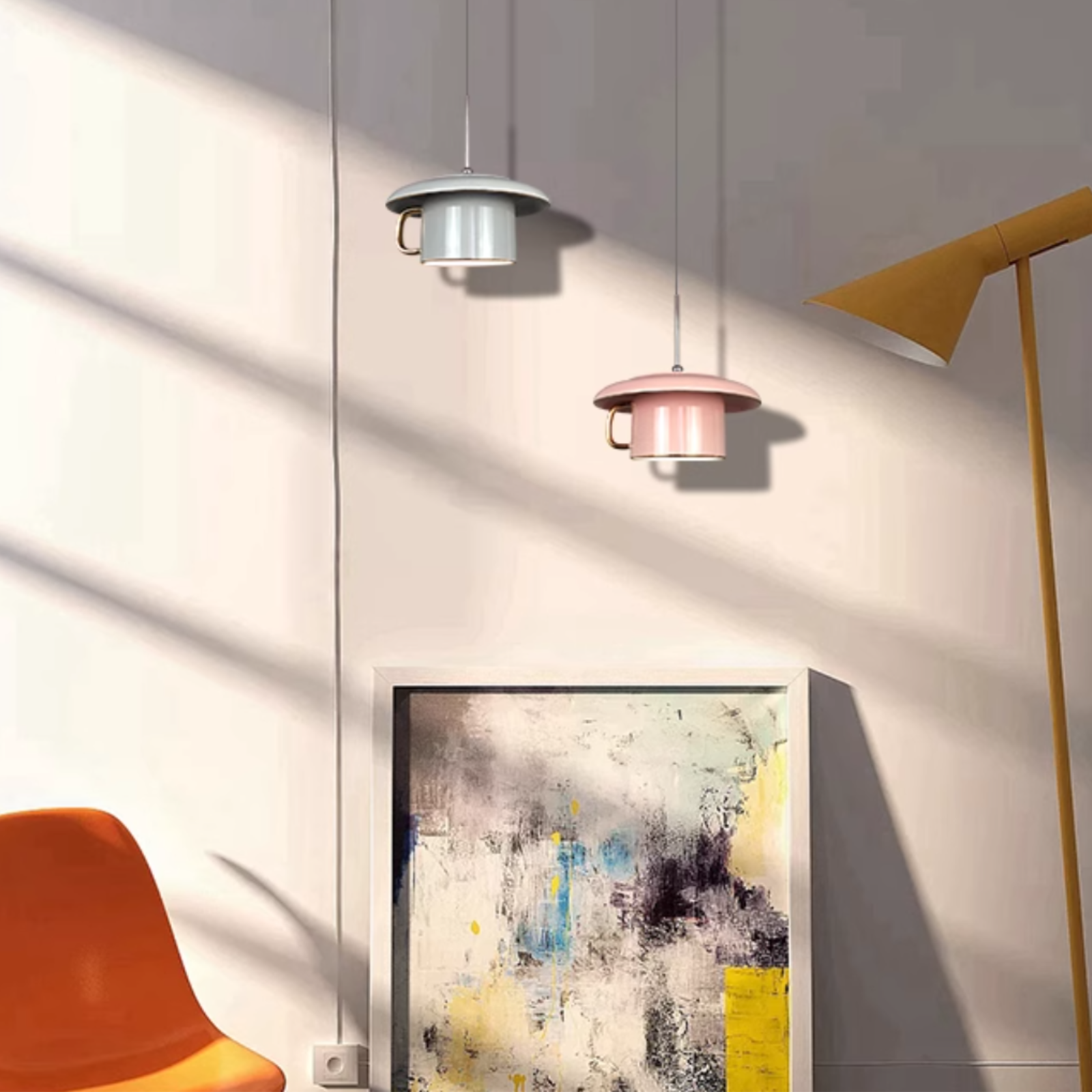 Valentina Urbano Taza Cerámico LED Lámpara Colgante Salón
