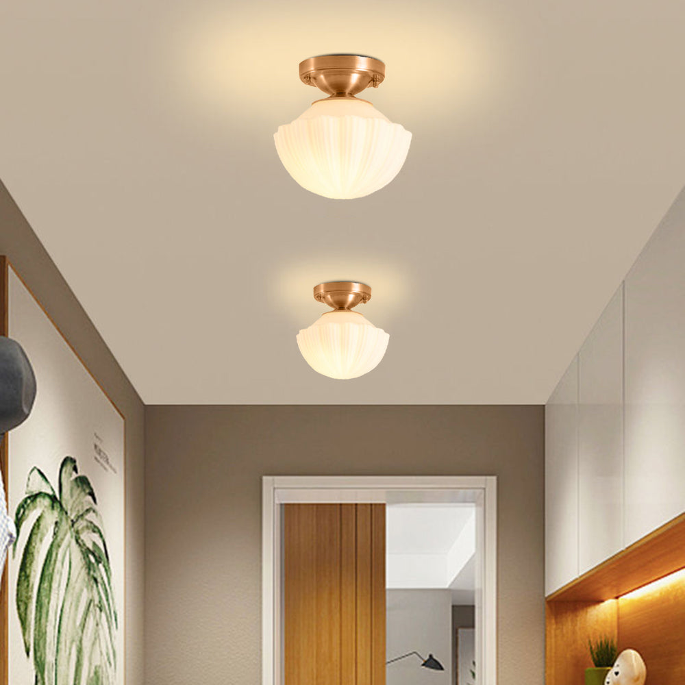 Arisha Lámpara de Techo Retro Metal Flush Mount Latón