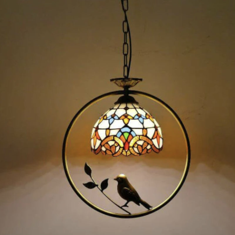 Tiffany Casa Rural Acrílico Lámpara Colgante Metal Vidrio Dormitorio
