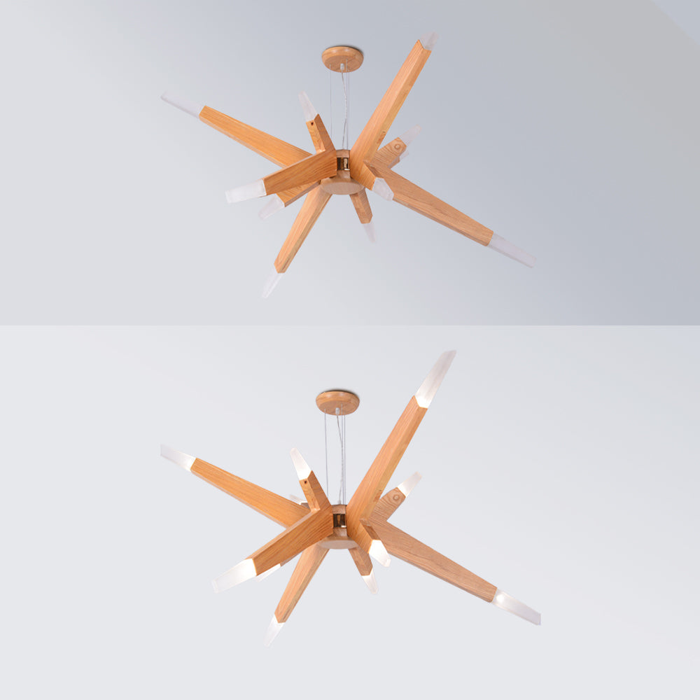 Arisha Moderna Diseño Irregular Madera Lámpara Colgante Madera