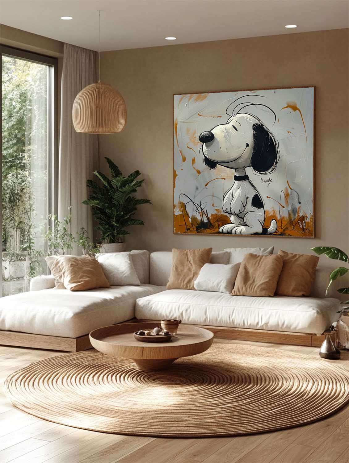 Snoopy Arte de Grafiti Abstracto - Letslighting
