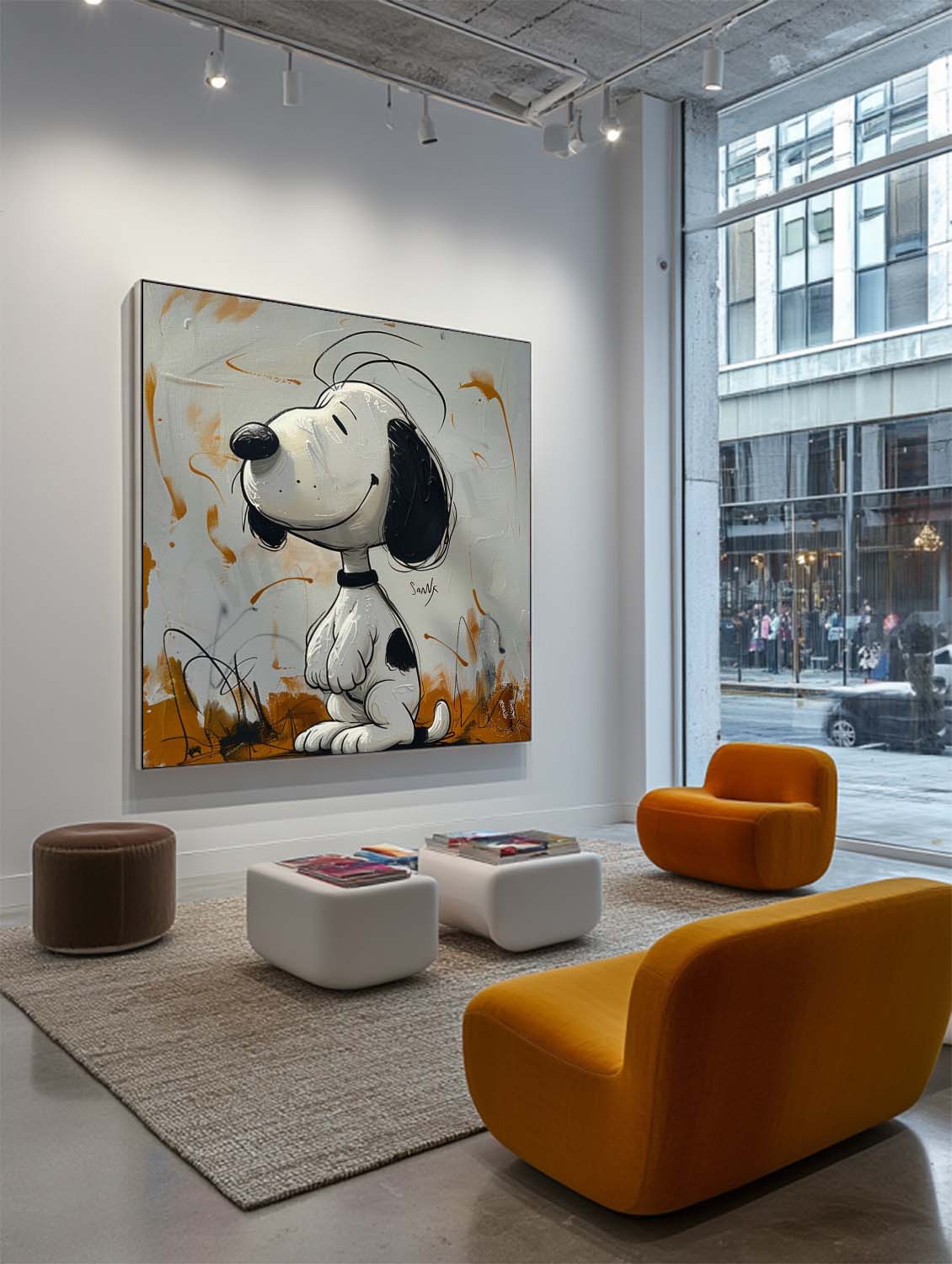 Snoopy Arte de Grafiti Abstracto - Letslighting